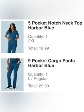 Mandala Scrub Set- Harbor Blue